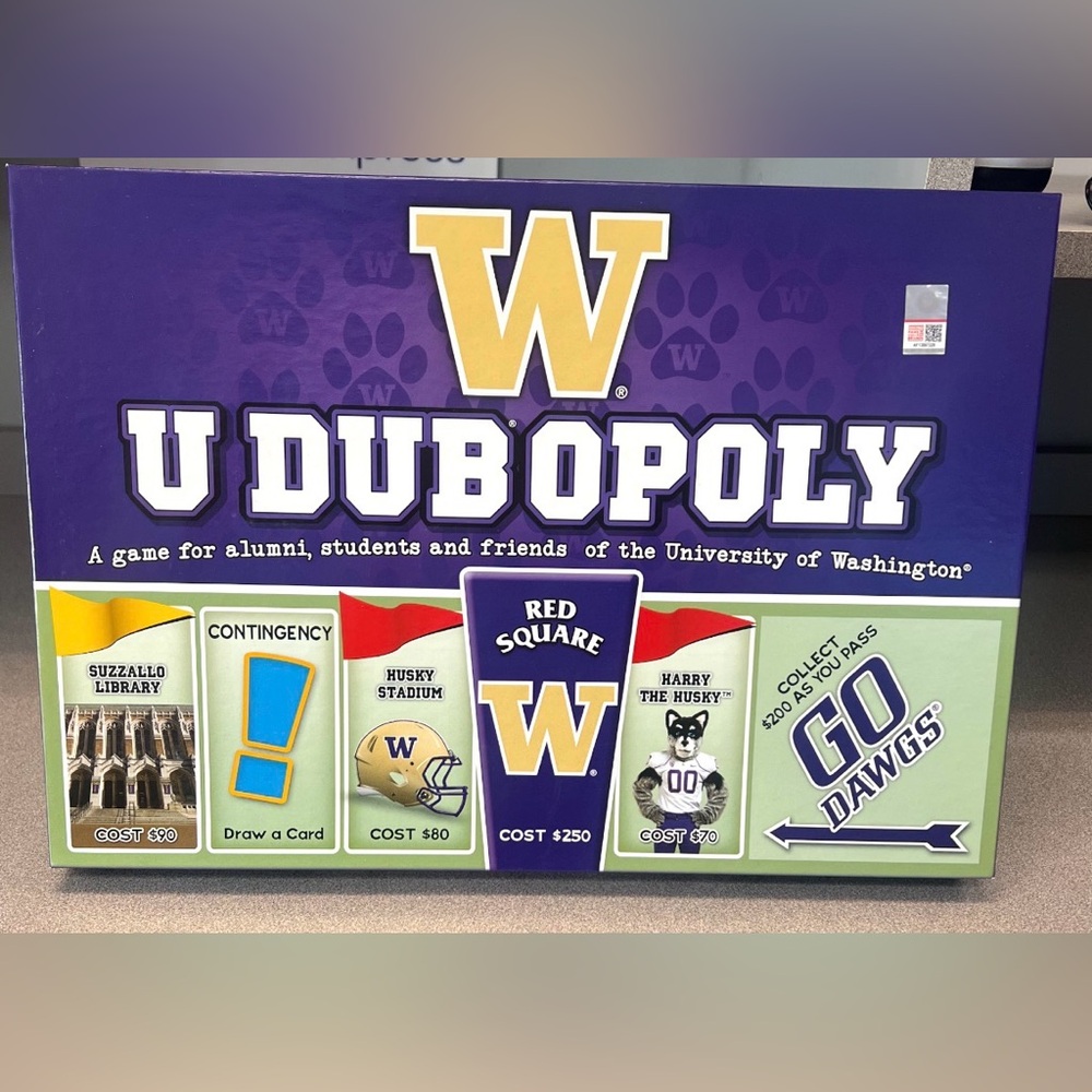 UW Dub Opoly Board Game - University of Washington, Go Huskies! New, Sealed.